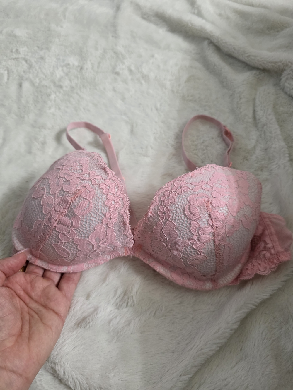 La SENZA Pink Lace Push-Up Bra - The Show Off -